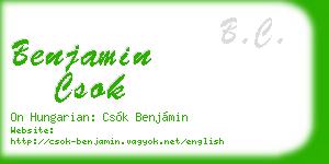 benjamin csok business card