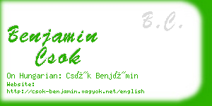 benjamin csok business card